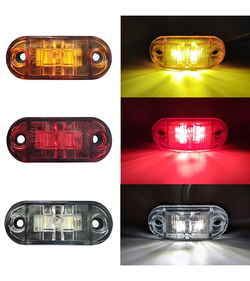 Amber Universal LED Indicator Lights 30pcs 12V-24V For Trucks RVs Cars - Image 4