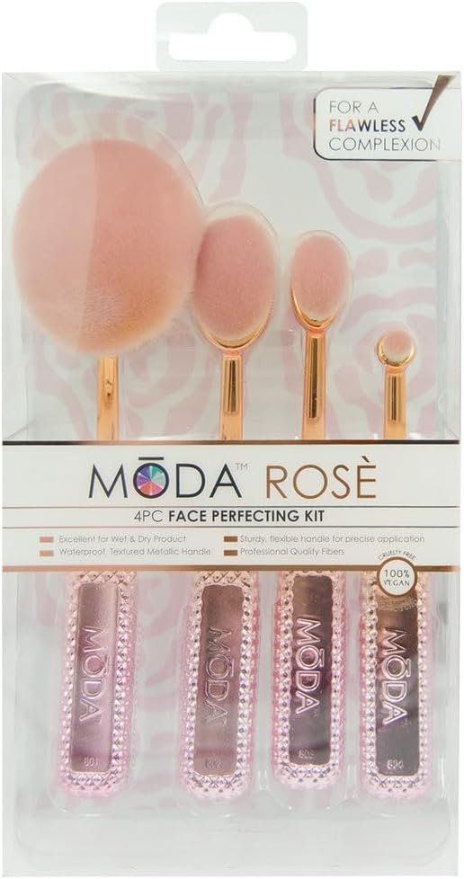 MODA Royal Langnickel Moda Prismatic Face Perfecting Kit Brush Set 4Pc - Image 2