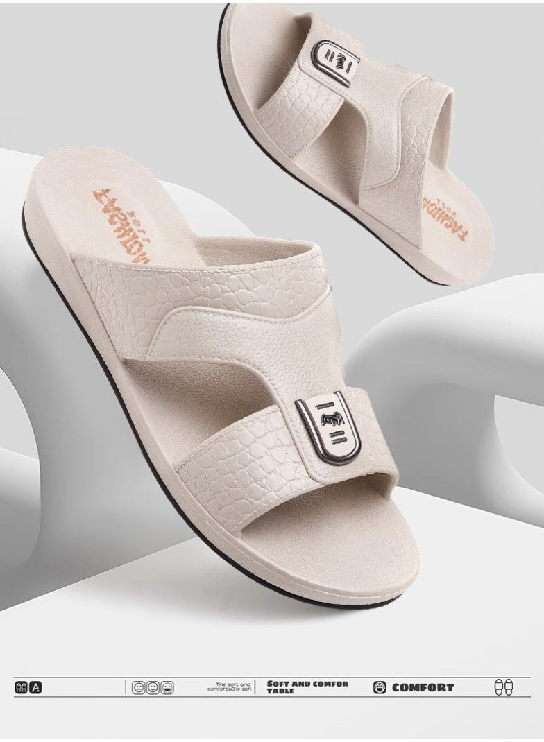 Arabic Slipper For Men, Handmade Men's Sandals With Memory Foam Sole, Big Size And Comfortable Traditional Arabic Sandals - Image 5