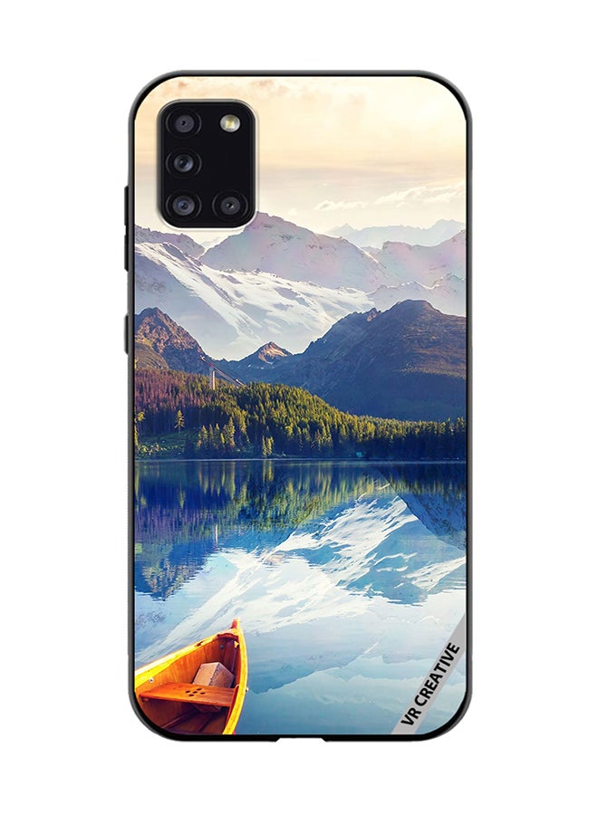 VR CREATIVE Protective Case Cover For Samsung Galaxy A31 Boat In River Scenery Design Multicolour - Image 1
