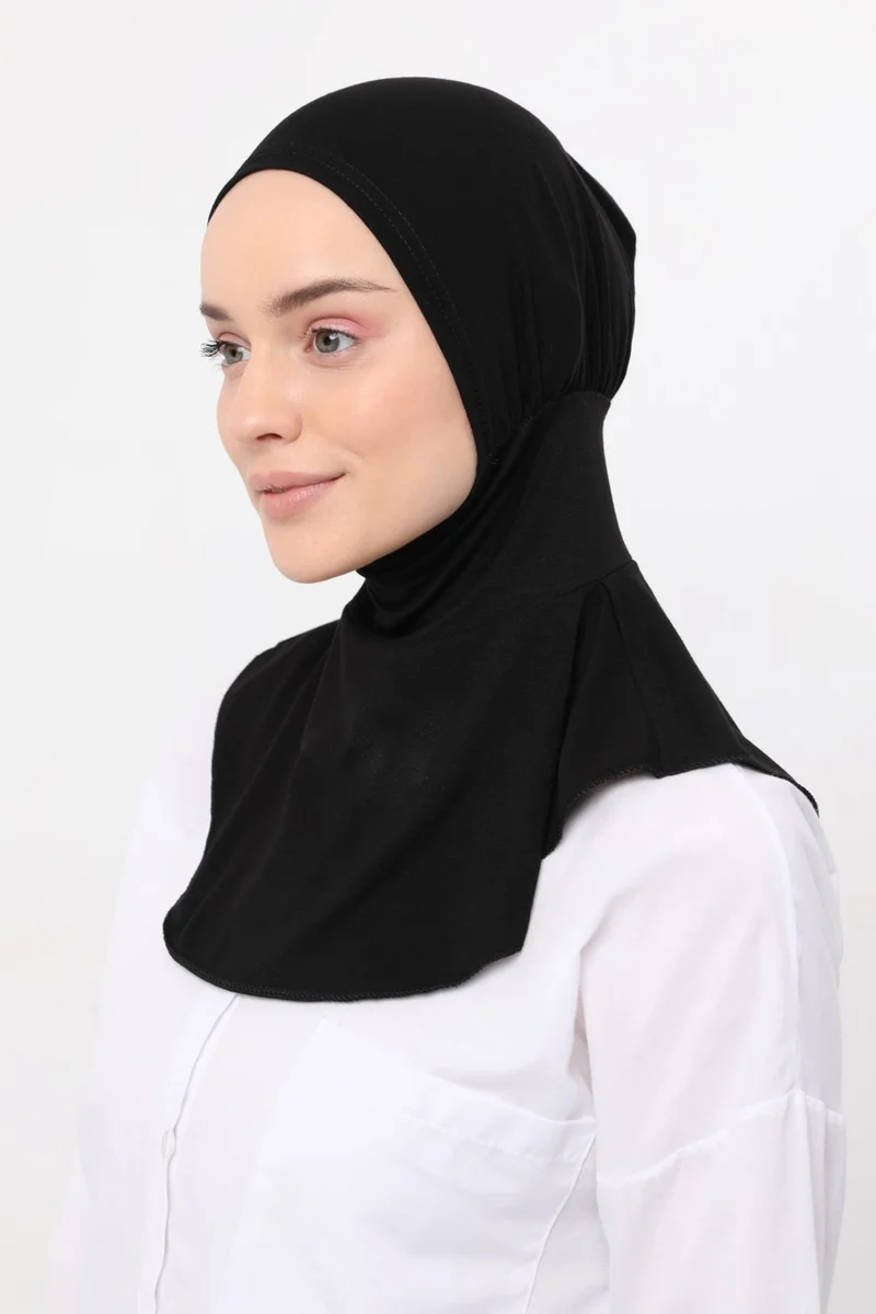 Altobeh Women's Hijab Practical Neck Collar Hijab - Sports Bonnet - Black