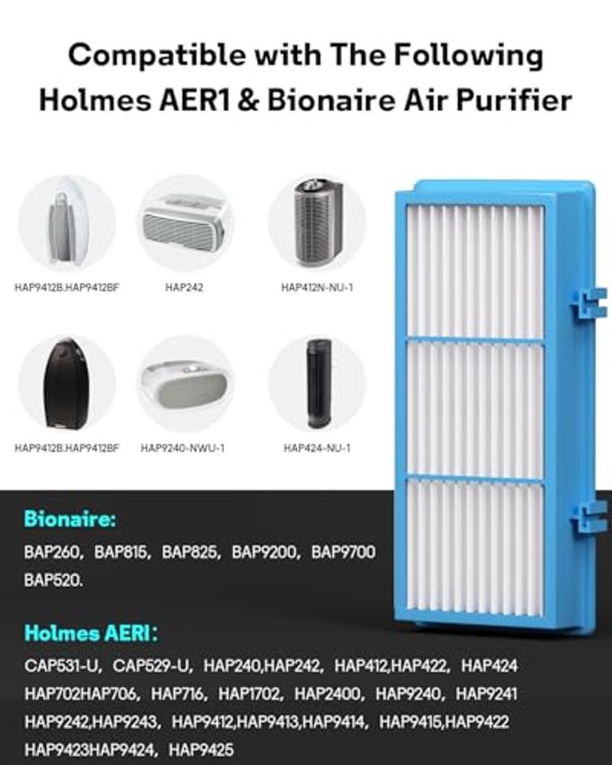 Leemone Aer1 Filter Replacement for Holmes Air Purifiers, 2 True HEPA Filters + 4 Carbon Booster Filters, HAPF30AT - Image 2
