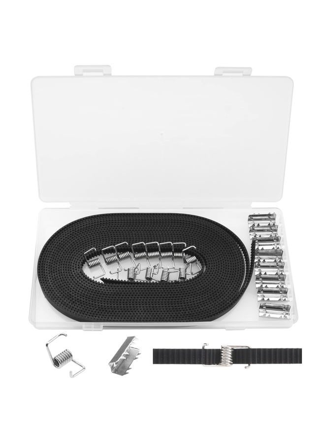 Rrina 3D Printer Belt Open Timing Rubber GT2 Length 5 Meters Width 6mm with 8Pcs Tensioner Spring Torsion 8Pcs Belt Buckle - Image 1