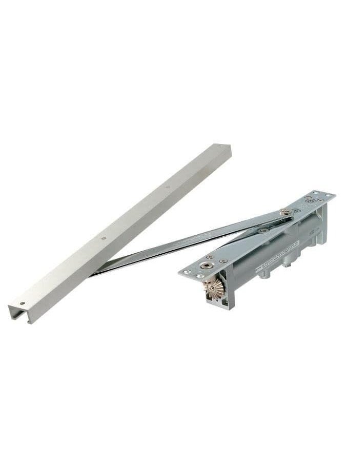 أوزون رف معدني مخفي وترس للباب من الأوزون مع EN 2-5 مناسب لوزن الباب حتى 100 كجم، باب خشبي منزلي هيدروليكي أوتوماتيكي (طلاء فضي) (أقرب باب تلقائي) (CDC-4800)