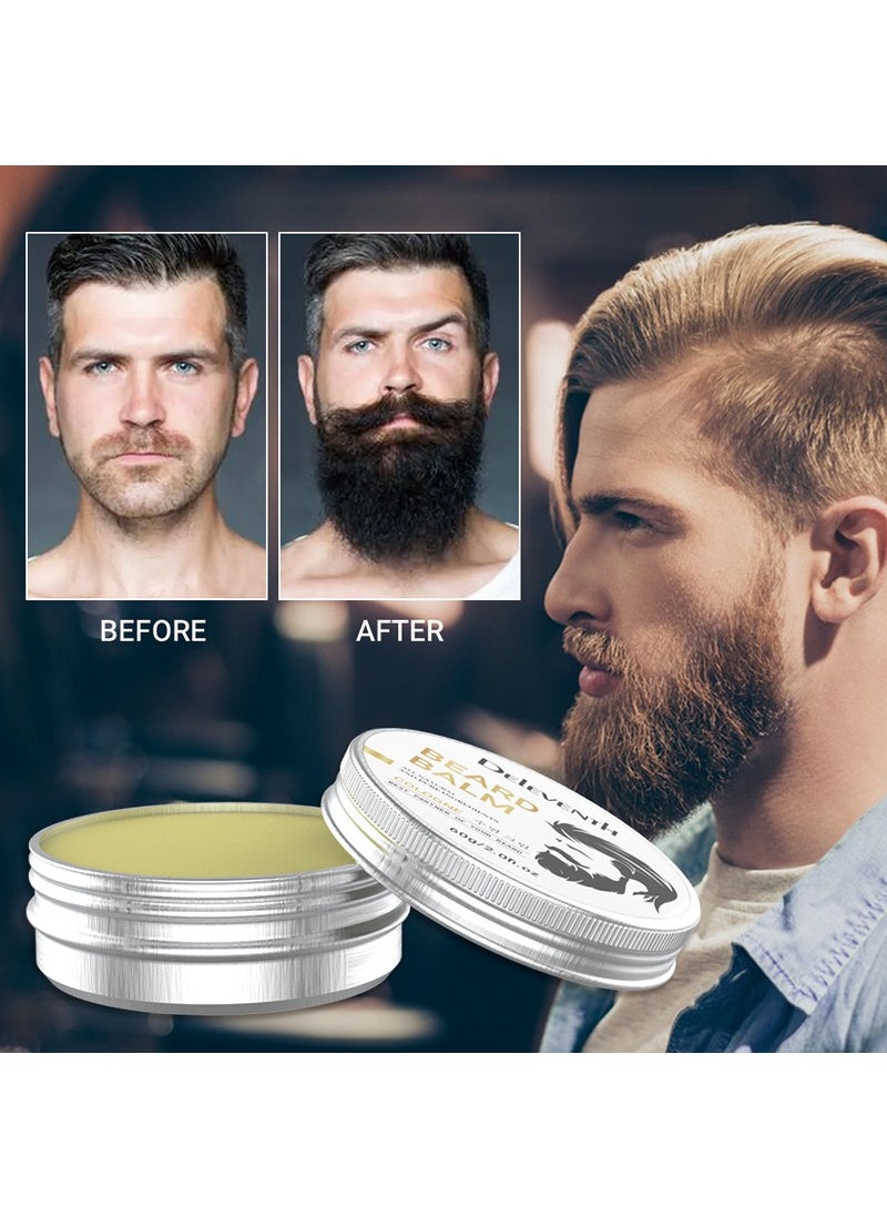 DELEVENTH - DEleventh Korean Brand Cologne Beard Balm 60g / Vitamin E with Natural Oils and Waxes, Soften, Strengthen and Protect for Healthy, Nourishing Beard, Hydrate, Soften & Protect Your Facial Hair - Image 1