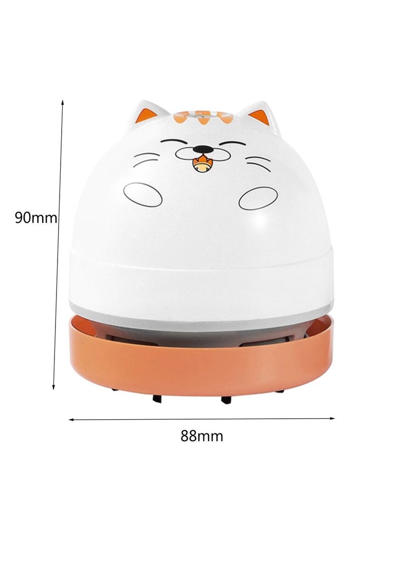 fashionhome Multifunction Portable Cute Cat Design Mini Desktop Keyboard Handheld Electric Automatic Pencil Sharpener and Desk Vacuum Cleaner For Office School Home 88x90 mm  - Image 4
