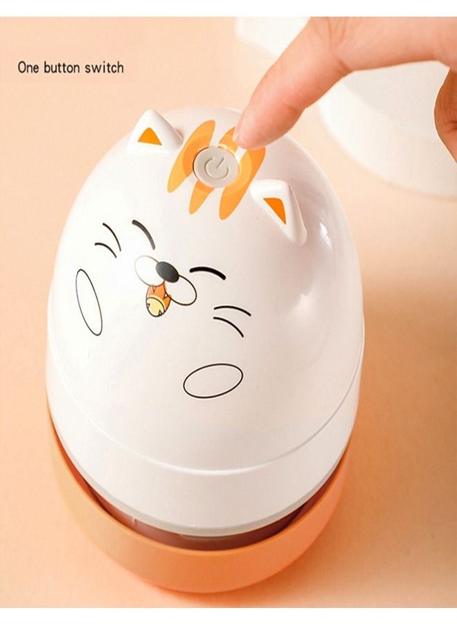 fashionhome Multifunction Portable Cute Cat Design Mini Desktop Keyboard Handheld Electric Automatic Pencil Sharpener and Desk Vacuum Cleaner For Office School Home 88x90 mm  - Image 2