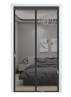 GUSGU Magnetic Screen Door, Screen Size 100x210cm Fits Door Up to 94x206cm, Sealing Screen Door Black  - Image 1