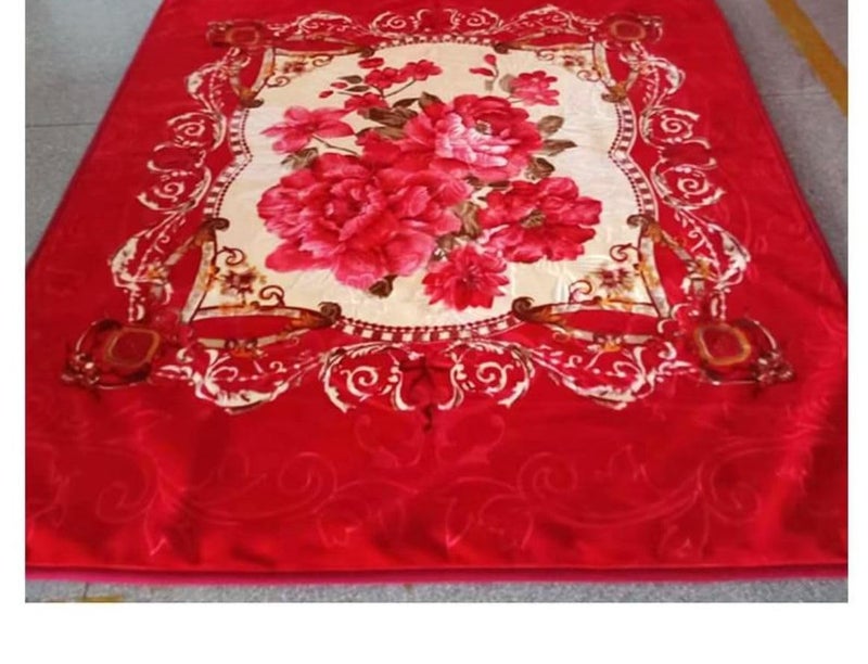 ELSTONE HOME with Device Love Couple Imported Digital Prints Bridal Korean Wedding Bedding Set Cloudy 4 Pieces Blanket Set 1 Blanket with 1 bedsheet and 2 Pillow Cover Special for Newly Married Couples with Fancy Bag Packing 