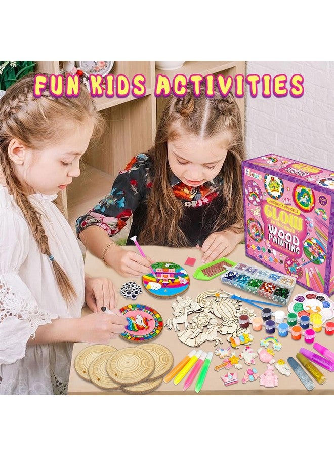 klmars Unicorn Themed Wooden Painting Kit-Glow in The Dark-Arts & Crafts Gifts for Kids Girls Ages 5-12-Wood Slice Craft Activities Kits -Unicorn Art Toys for Kids Christmas Gifts - Image 5