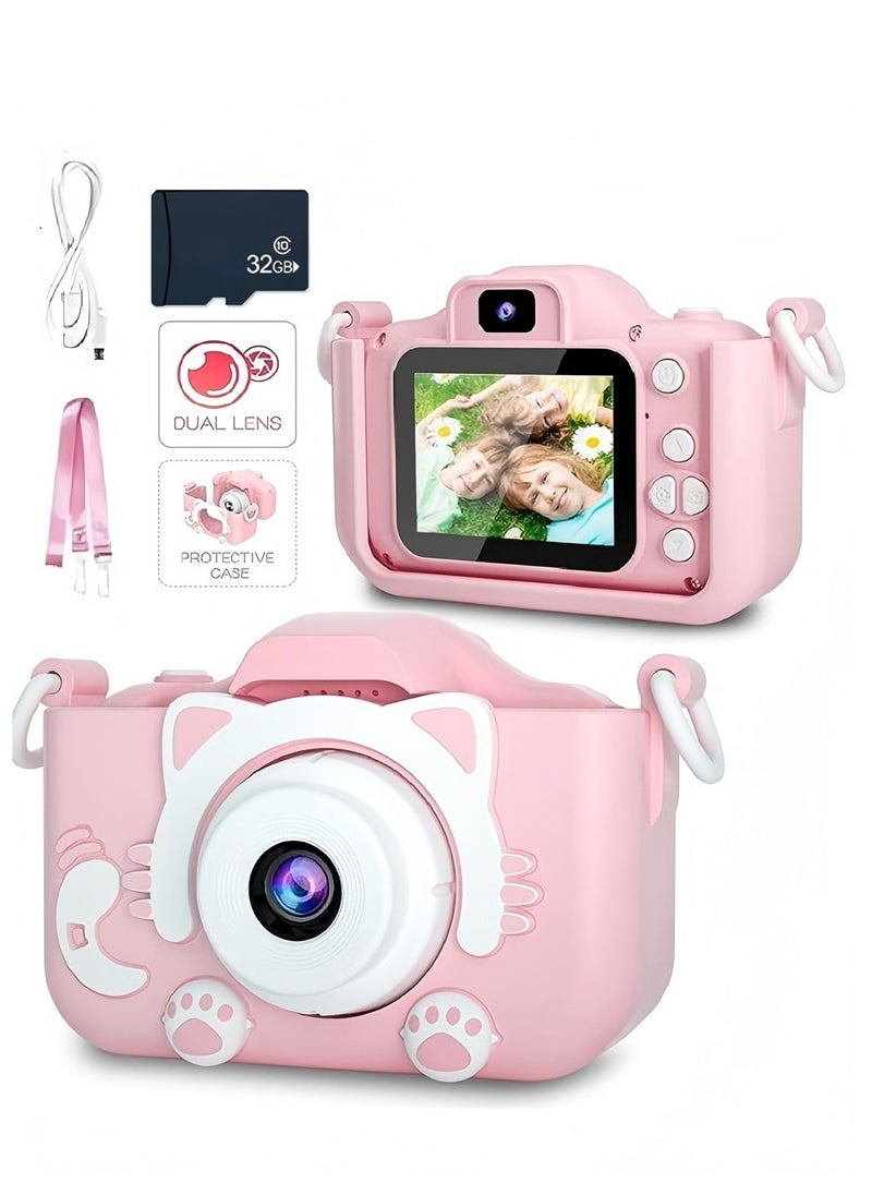 HalaKids Kids Toy Camera, 1080P HD Toddler Digital Video Camera with 32G SD Card and Lanyard  - Image 1