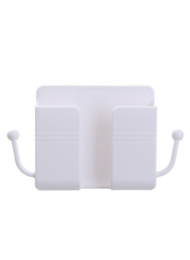 White,No - Punch Remote Control Storage Box Wall - Mounted Holder for Air - Conditioner, TV & Bathroom Remotes  - Image 1
