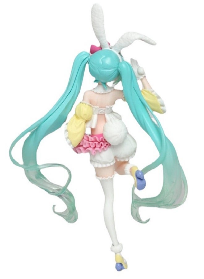 HALAMODO Hatsune Miku Spring Version Basket Rabbit Ears Beautiful Girl Garage Kit  - Image 3