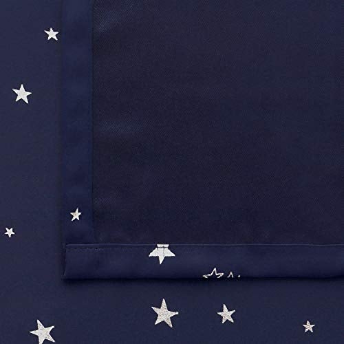 BGment Kids Blackout Curtains for Bedroom, Rod Pocket Room Darkening Curtains Decoration Thermal Insulation Window Drapes for Nursery, Children Room, 2 Panels, Each 42 x 63 Inch, Navy Blue - Image 5