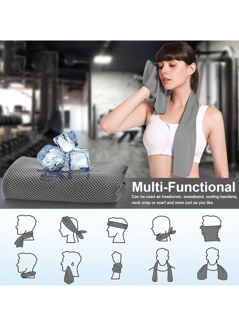 CABINA HOME Cooling Towel, Cool And Dry Towel In Summer, Suitable For Bicycle, Yoga, Running, Fitness Enthusiasts 30x100cm - Image 4