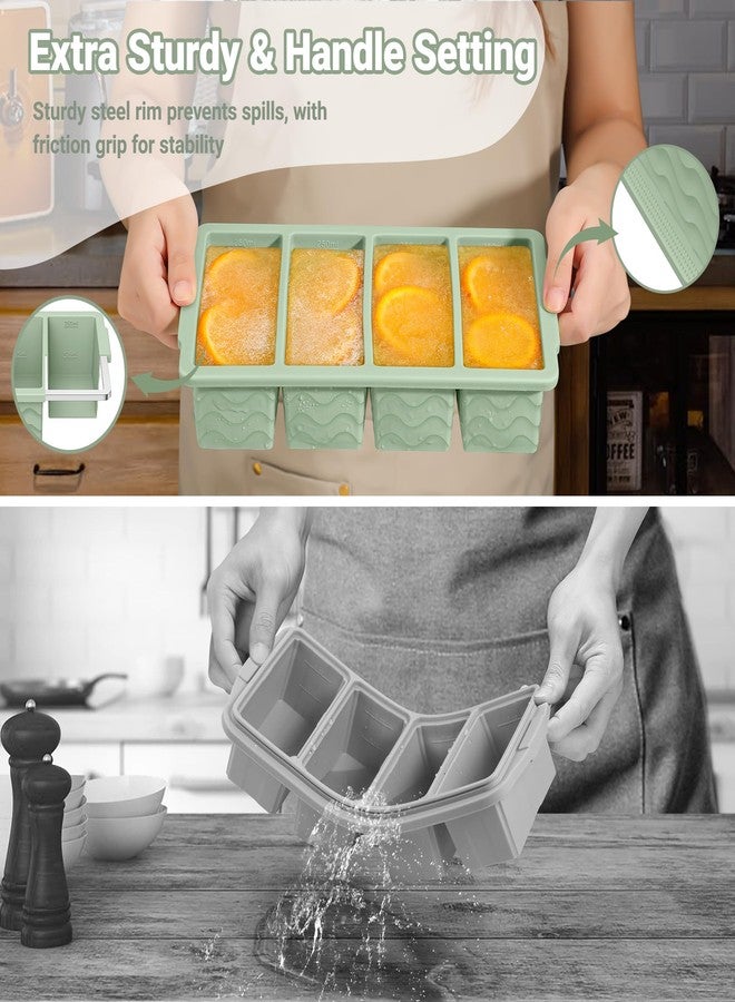 Doasuwish Silicone Freezer Tray for Soup Sauce Cube 2Pcs - Image 4