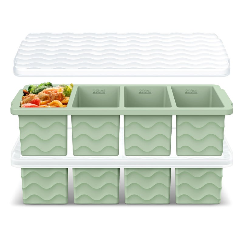 Doasuwish Silicone Freezer Tray for Soup Sauce Cube 2Pcs - Image 1