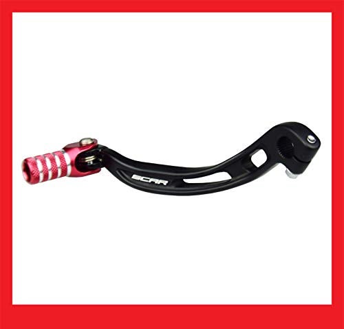 SCAR Folding Gear Shift Lever Shifter Pedal Forged Compatible with BETA RR 125 250 300 1326 RR 350 390 430 480 1319 RR 200 1926 XTRAINER250 300 1726 RX300 2326 RR XPRO RR Race 2526 Red - Image 1