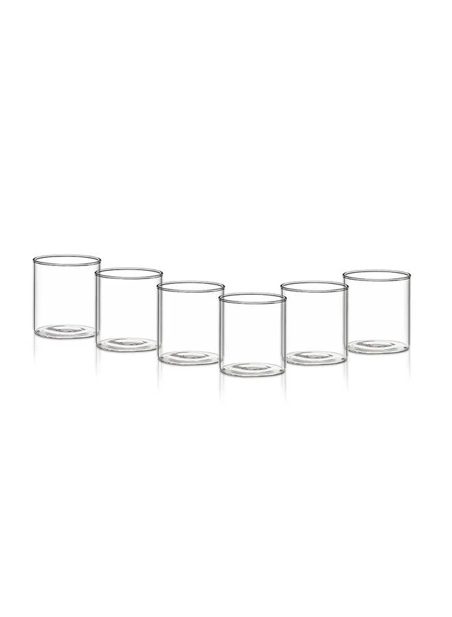 BOROSIL 6-Piece Vision Glasses Small Squat 205Ml