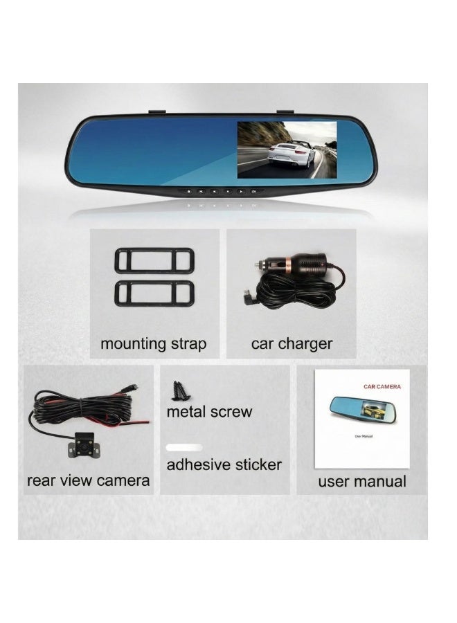 سبايدر كاميرا مراية سيارة بدقة عالية مع شاشة LCD مقاس 3.5 إنش، تسجيل فيديو، رؤية ليلية، جهاز DVR للسيارات – سبايدر - Image 4