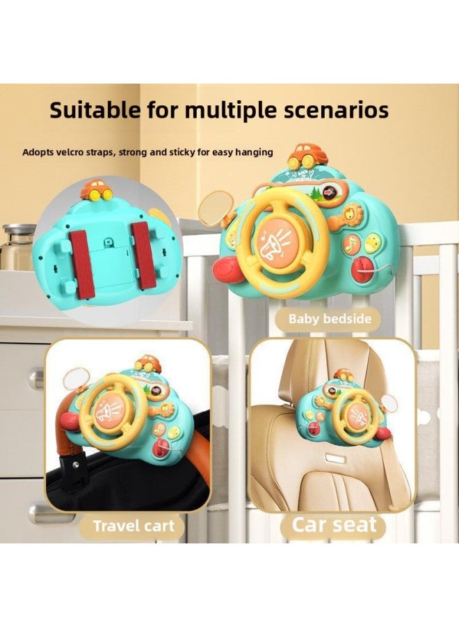 Stroller Pendant Car Toy Children Simulation Bridge Light Music Steering Wheel 61-Color:Steering Wheel-Red - Image 3