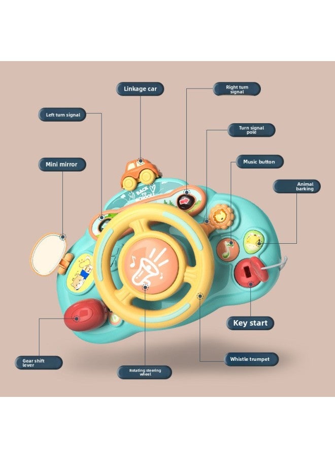 Stroller Pendant Car Toy Children Simulation Bridge Light Music Steering Wheel 61-Color:Steering Wheel-Red - Image 5