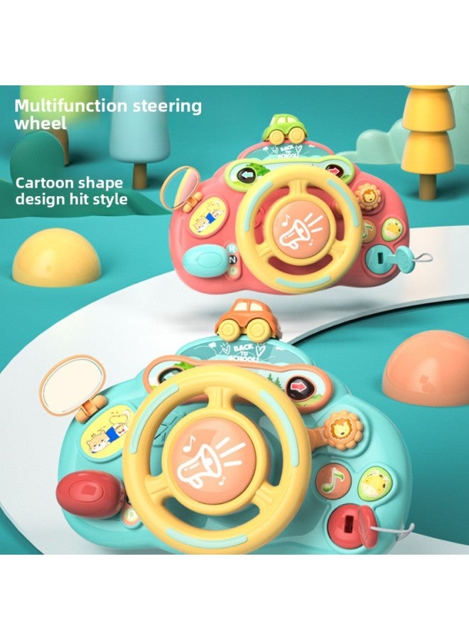 Stroller Pendant Car Toy Children Simulation Bridge Light Music Steering Wheel 61-Color:Steering Wheel-Red - Image 2