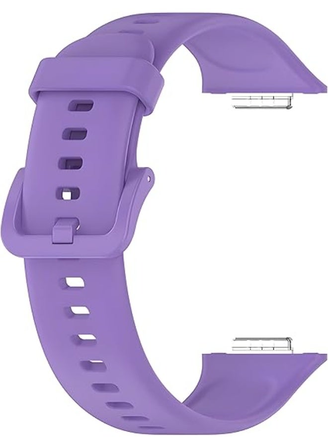 Silicone strap compatible with Huawei Fit 2, waterproof and breathable silicone sports replacement strap for men and women, replacement strap for Huawei Fit 2 - Purple - Image 1