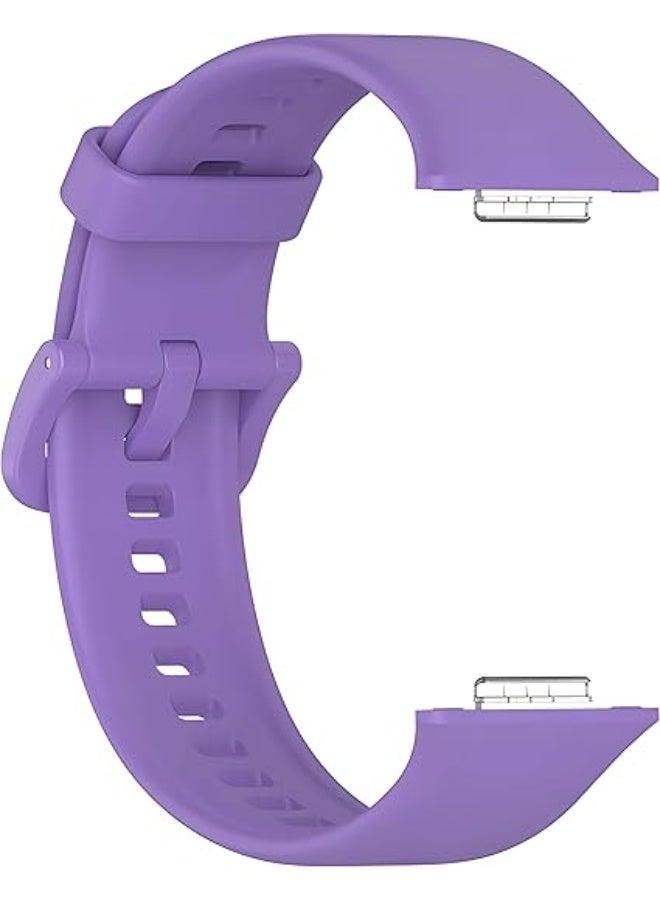 Silicone strap compatible with Huawei Fit 2, waterproof and breathable silicone sports replacement strap for men and women, replacement strap for Huawei Fit 2 - Purple - Image 2