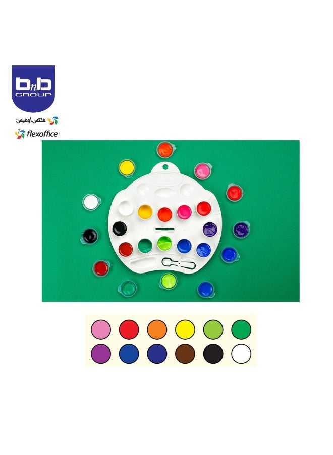 FLEXOFFICE watercolor Model Set Kit for fresh, smooth, and long-lasting color Free DIY Multicolour. - Image 4