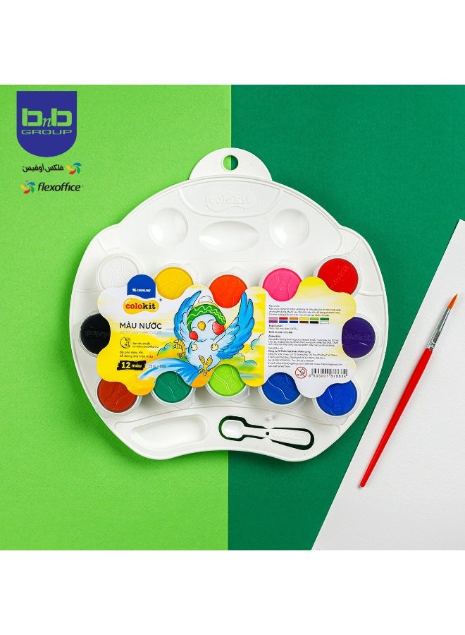 FLEXOFFICE watercolor Model Set Kit for fresh, smooth, and long-lasting color Free DIY Multicolour. - Image 1