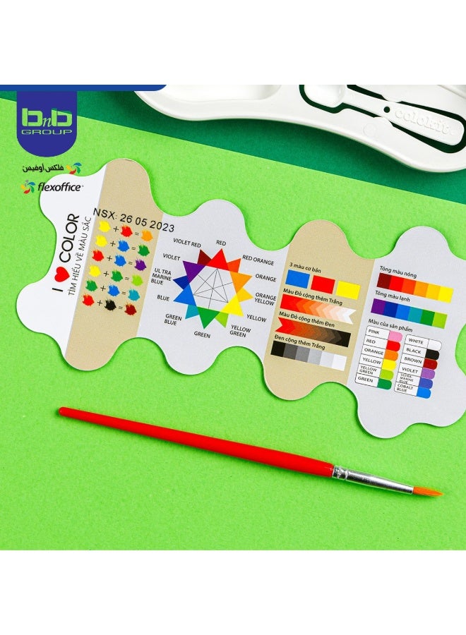 FLEXOFFICE watercolor Model Set Kit for fresh, smooth, and long-lasting color Free DIY Multicolour. - Image 3