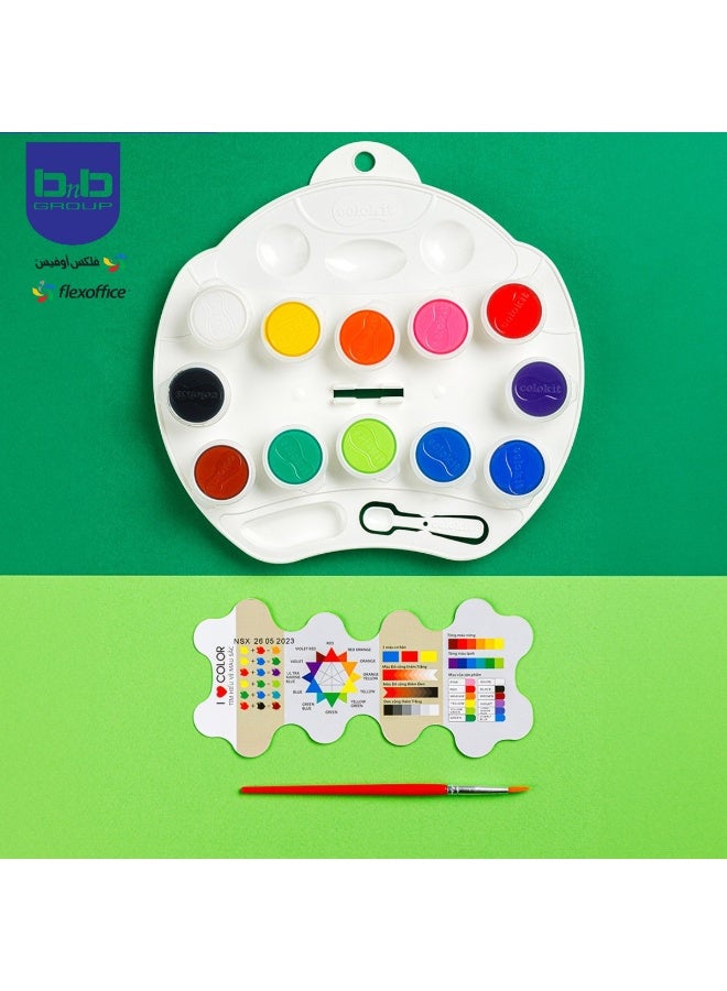 FLEXOFFICE watercolor Model Set Kit for fresh, smooth, and long-lasting color Free DIY Multicolour. - Image 2