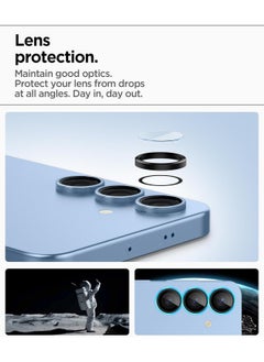 Spigen GLAStR EZ-Fit Optik PRO HD Samsung Galaxy S25 PLUS Camera Lens Protector [2 PACK] - Black  - Image 4