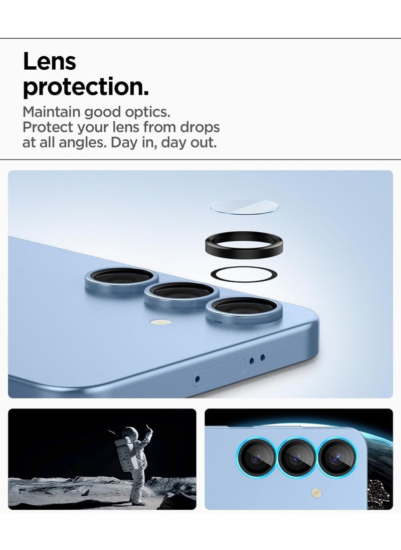 Spigen - GLAStR EZ-Fit Optik PRO HD Samsung Galaxy S25 PLUS Camera Lens Protector [2 PACK] - Black - Image 1
