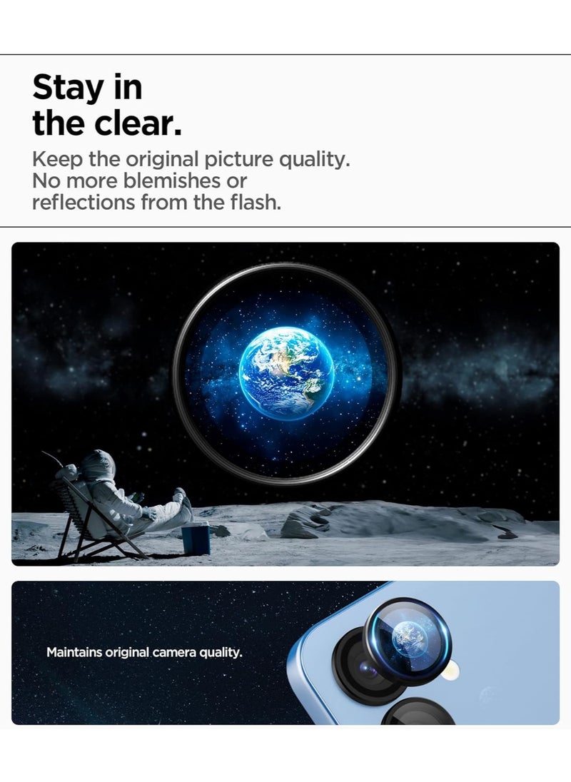 Spigen - GLAStR EZ-Fit Optik PRO HD Samsung Galaxy S25 PLUS Camera Lens Protector [2 PACK] - Black - Image 1