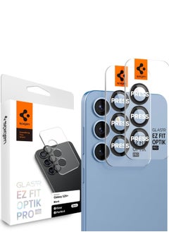 Spigen GLAStR EZ-Fit Optik PRO HD Samsung Galaxy S25 PLUS Camera Lens Protector [2 PACK] - Black  - Image 1