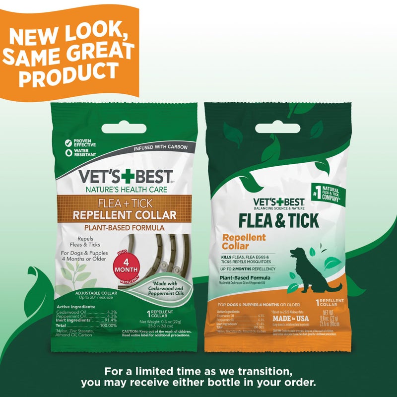 Vet's Best Natural Flea and Tick Collar for Dogs â€“ Natural Repellent Collar with Plant-Based Ingredients â€“ Flea and Tick Prevention and Treatment â€“ Fits Small to Large Dogs â€“ Up to 20â€ Neck Size - Image 2