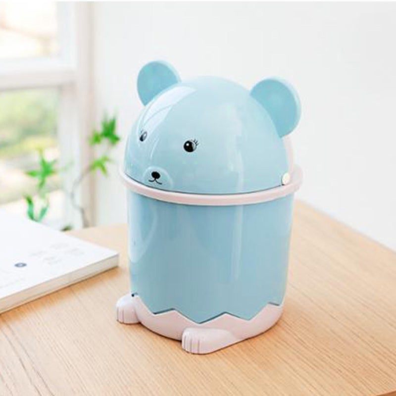 Cartoon Desktop Trash Can Flip Top PP Multifunctional Cute Desktop Garbage Can for Living Room - Image 5