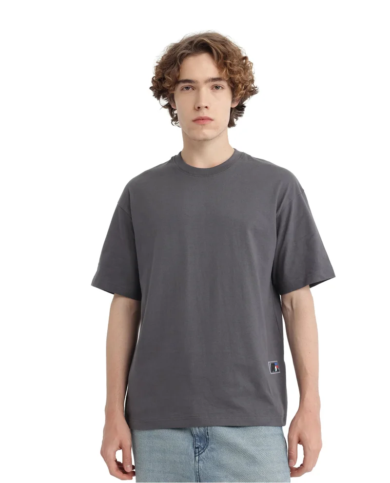 Rare Rabbit Men's Hd Back Print With Label Details Oversized T-Shirt