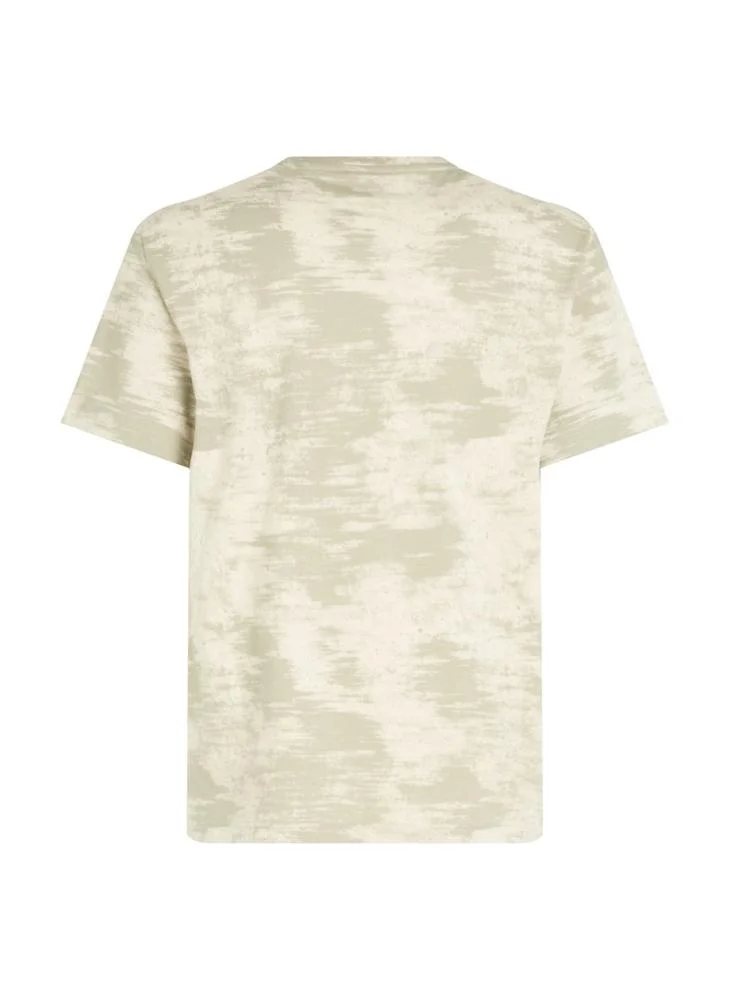 CALVIN KLEIN Crew Neck All Over Print T-Shirt