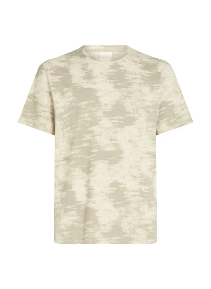 CALVIN KLEIN Crew Neck All Over Print T-Shirt