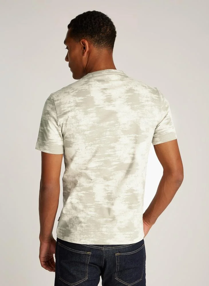 كالفن كلاين Crew Neck All Over Print T-Shirt