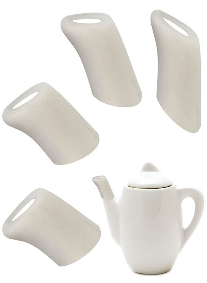 ZUYYON 4 Pcs Silicone Teapot Spout Protectors, Coffeepot Tea Pot Spout Cover, Drip-Proof and Leak-Proof, White - Image 1