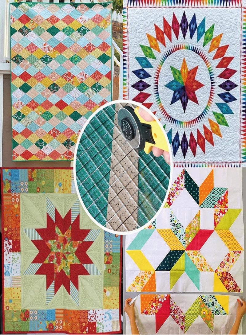 GGOOT Quilt Cutting Ruler, Tailor Ruler Quilting Ruler, Stripology Ruler,Square Acrylic Quilting Rulers For Quilt, Measuring, Patchwork, Templates Sewing Ruler T Shirt Alignment Transformation Ruler - Image 2