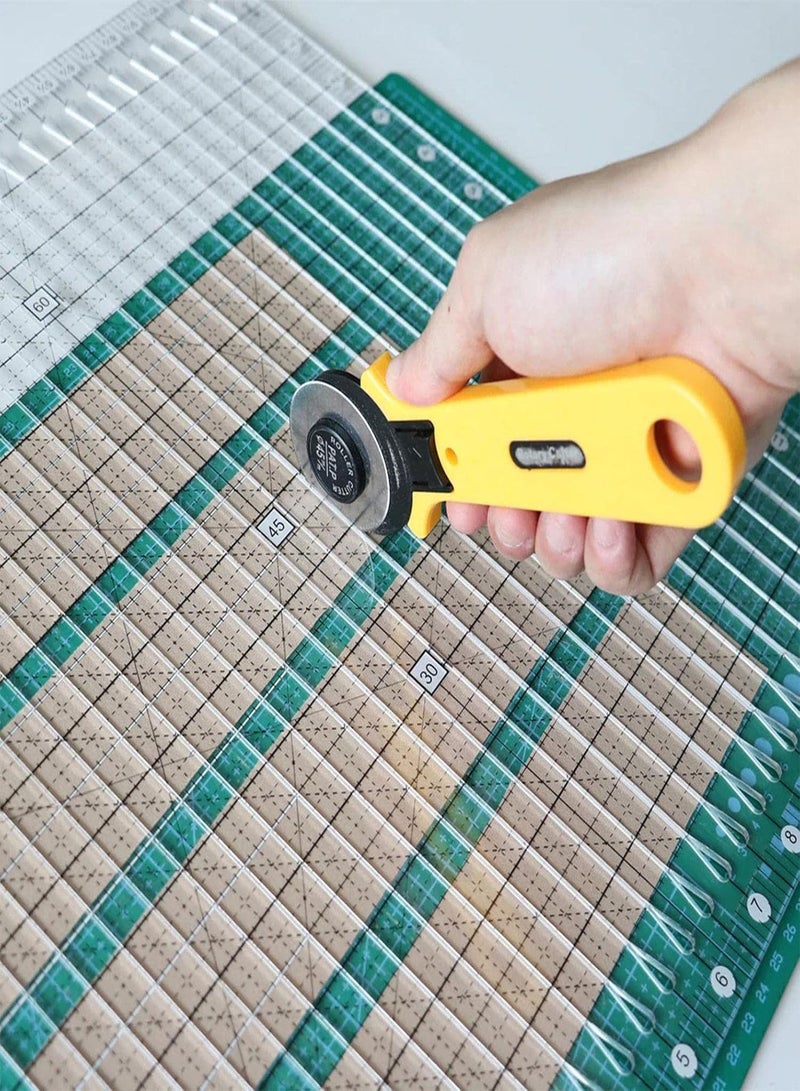 GGOOT Quilt Cutting Ruler, Tailor Ruler Quilting Ruler, Stripology Ruler,Square Acrylic Quilting Rulers For Quilt, Measuring, Patchwork, Templates Sewing Ruler T Shirt Alignment Transformation Ruler - Image 5