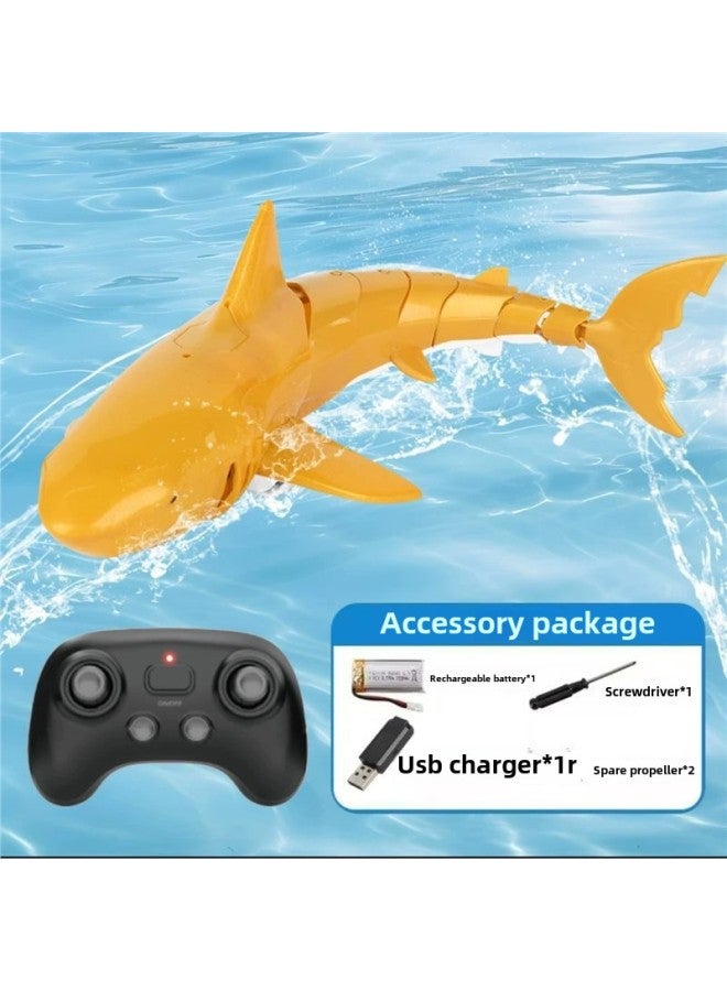 Water Remote Control Mechanical Python Rechargeable Water Remote Control Boat Electric Real Shark Python Model Children's Toys-Color:Simulated Blue Shark Can Spray Water With Headlight + Color Box-Specifications:A Total Of Three Batteries Can Be Used For About 90 Minutes - Image 4