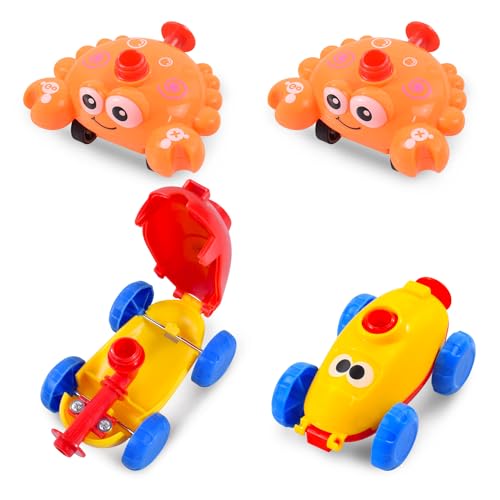 BAKAM Toddler Toys 3-4 for Boys Girls, Balloon Launcher & Powered Car Set, Fun Toddlers STEM Toy Balloon Pump Cars Racer Kit for Kids 3-5 (Frog) - Image 3