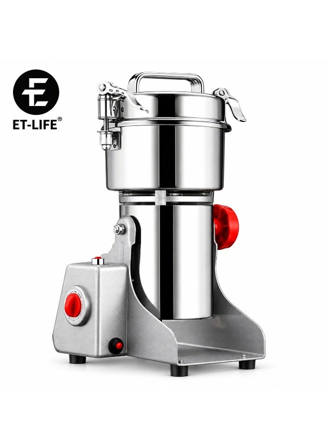 ET-LIFE 1400W 800g Grain Coffee Grinder, Superfine Mill 30s Speedy Grinding for Spice/Nut/Cereal/Coffee Bean Grains 34000RPM - Image 1