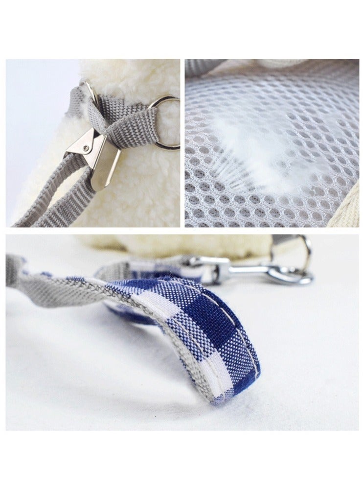 Loquat Vest Harnesses with Bow Tie,Breathble Dog Harness Plaid Collection Cute Pet Vest for Puppy  Cats - Image 5